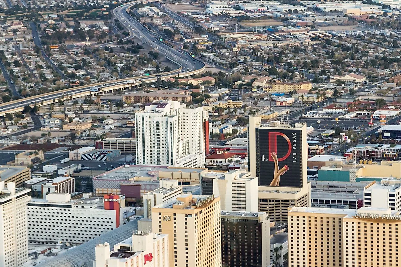 Downtown Las Vegas from above Downtown Las Vegas from above